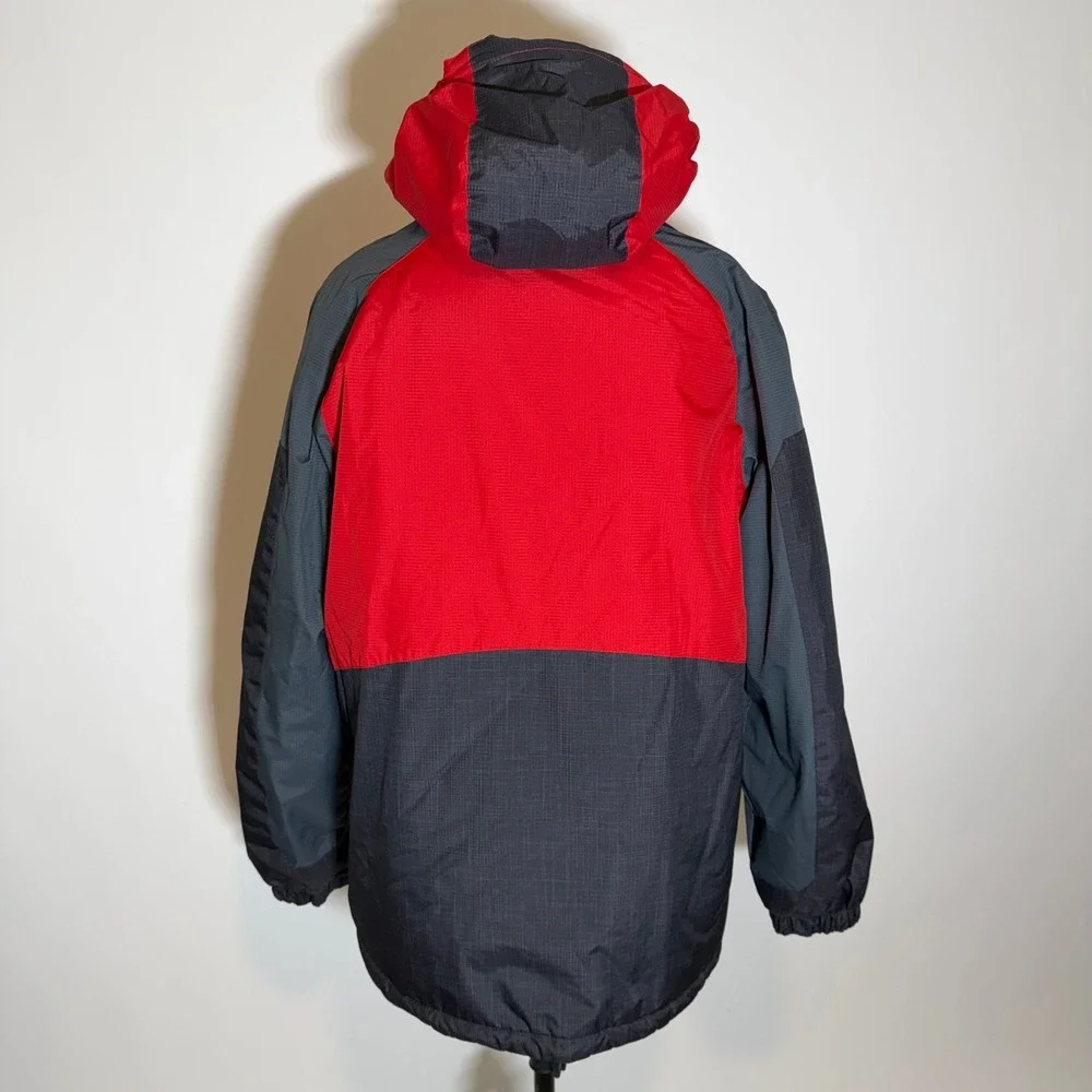 Youth Free Country FCXtreme Red Gray Hooded Winter Ski Jacket Coat Size XL 18-20